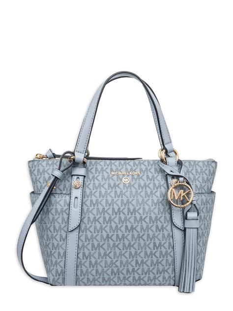 michael kors tote bag navy|Michael Kors pale blue bag.